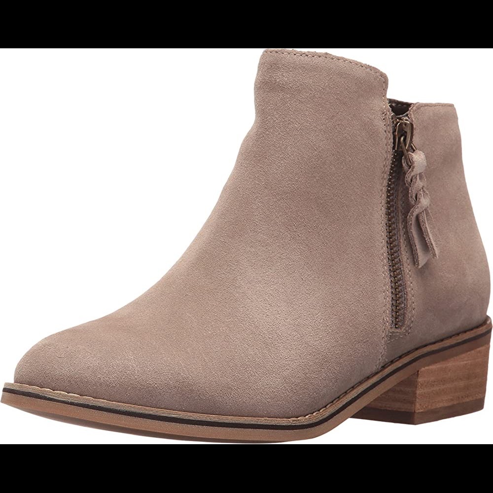 Waterproof Suede Taupe Booties